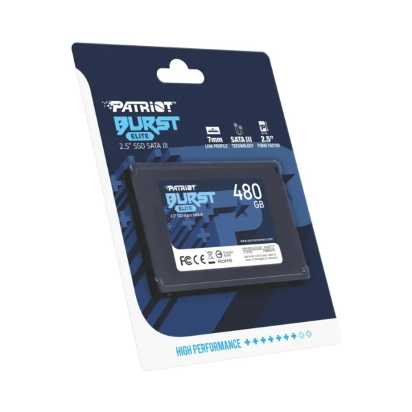 Unidad SSD Patriot Burst / 480GB / 2.5" / SATA III 6Gb/s / 7MM / 3D Nand / Lectura 560MB/S, Escritura 540MB/S - Image 2
