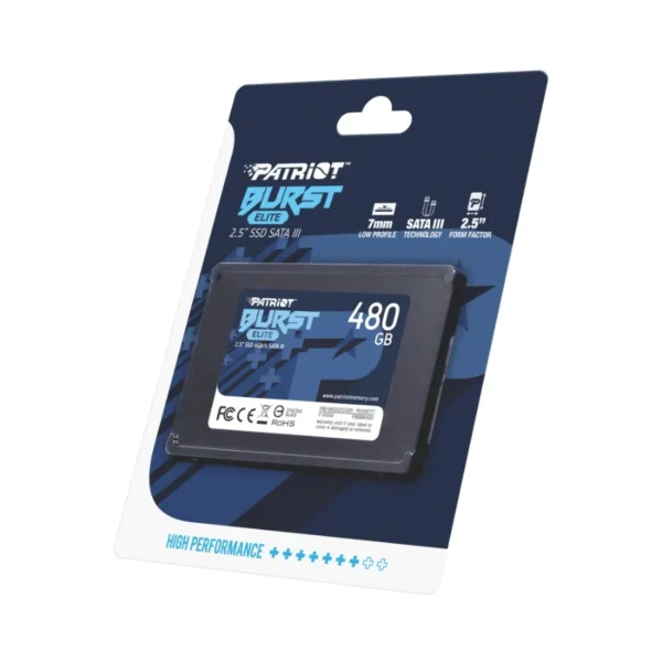 Unidad SSD Patriot Burst / 480GB / 2.5" / SATA III 6Gb/s / 7MM / 3D Nand / Lectura 560MB/S, Escritura 540MB/S - Image 3