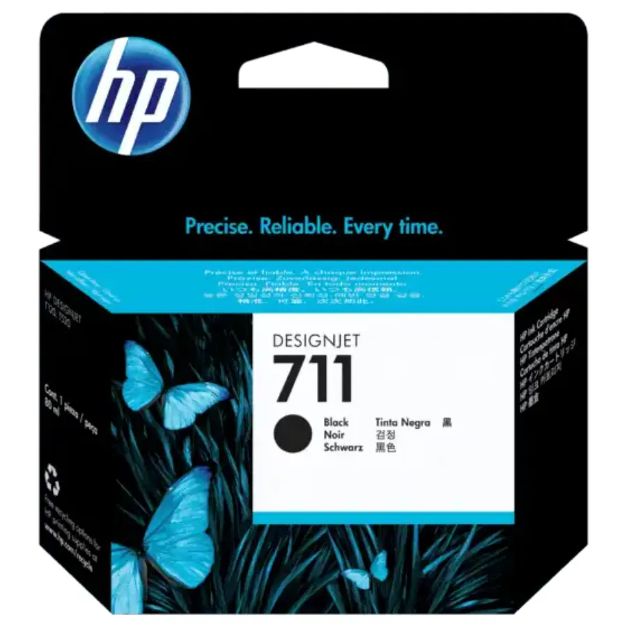 c03433655 (1)102 Cartucho De Tinta Original HP CZ133A 711 Negro / Contenido 80ml - Image 1