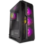 Gabinete Gamer MUNFROST Luft ARGB / Atx, Micro Atx, Mini-Itx / Cristal Templado / Usb 3.0 / 4 Vent. Incluidos / Negro