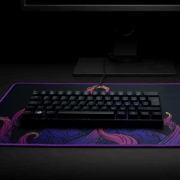 Teclado Gamer Mecánico Munfrost Dark Moon Black ARGB / Switch Gateron Red / Formato 60% / Alámbrico USB / Desmontable / Español - Image 6