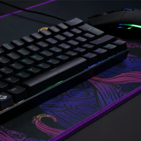 Teclado Gamer Mecánico Munfrost Dark Moon Black ARGB / Switch Gateron Red / Formato 60% / Alámbrico USB / Desmontable / Español - Image 5