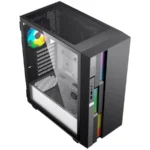 Gabinete Gamer MUNFROST Fulgor / E-ATX, ATX, Micro ATX, Mini-ITX / Cristal Templado / Usb 3.0 / 2 Vent. Incluidos / Negro Con Gris - Image 4