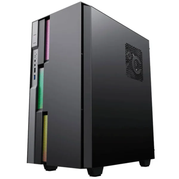 Gabinete Gamer MUNFROST Fulgor / E-ATX, ATX, Micro ATX, Mini-ITX / Cristal Templado / Usb 3.0 / 2 Vent. Incluidos / Negro Con Gris - Image 3