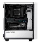 Gabinete Gamer MUNFROST Fulgor / E-ATX, ATX, Micro ATX, Mini-ITX / Cristal Templado / Usb 3.0 / 2 Vent. Incluidos / Blanco Con Rosa - Imagen 2