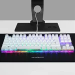BUNDLE Teclado Mecánico Deimos + Mouse Pad EUROPA XL+ - TKL 87 Teclas, ARGB, Switches Gateron Blue, Español - Blanco - Imagen 5