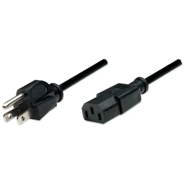 Cable de Corriente Para PC Escritorio 1.8M / Manhattan / Negro / 300179 - Image 1