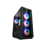 Gabinete DEEPCOOL Matrexx 50 ADD RGB 4F / E-ATX, ATX, Micro-ATX, Mini-ITX / Cristal Templado / 4 Vent. Incluidos / Negro