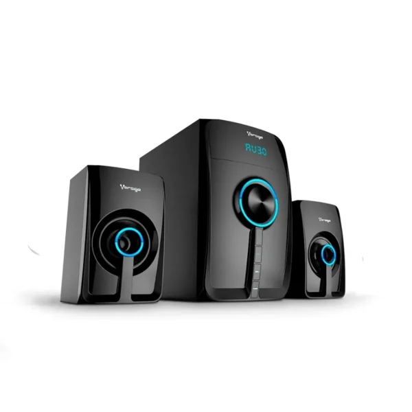 Bocinas Vorago Spb-300 / 2.1 / 15w / Subwoofer / Inalámbrico / Bluetooth + Control Remoto / 3.5mm / Negro - Image 1