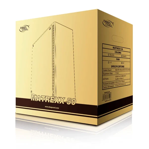 Gabinete DEEPCOOL Matrexx 50 ADD RGB 4F / E-ATX, ATX, Micro-ATX, Mini-ITX / Cristal Templado / 4 Vent. Incluidos / Negro - Image 8
