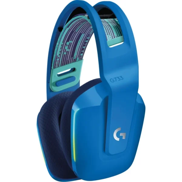 Diadema Gaming Logitech G733 / Inalámbrico / Iluminación RGB Lightsync / Micrófono Desmontable / Batería Recargable / Azul - Image 3