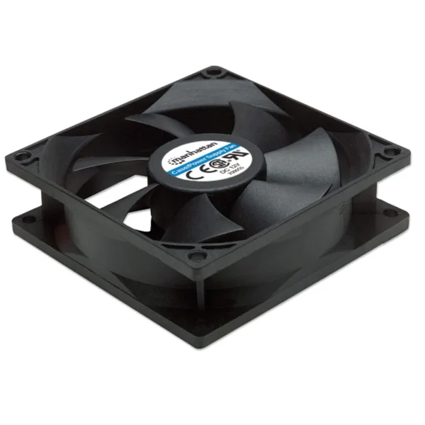 Ventilador MANHATTAN / 80mm / 3 Pines / 2500Rpm / 29 dBA / 31 Cfm / Negro - Image 2