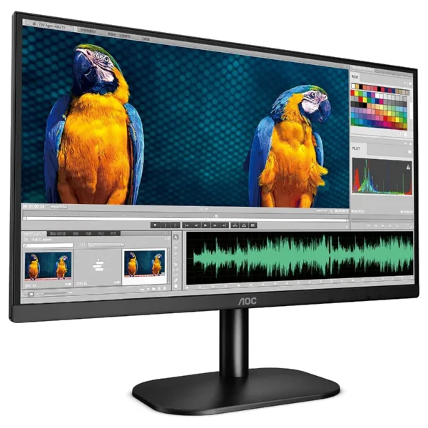 Monitor AOC Led / 21.5” / 1920 X 1080 / 75 Hz / VA / 7MS / Hdmi, Vga / Ultra Slim / VESA / Negro - Image 2