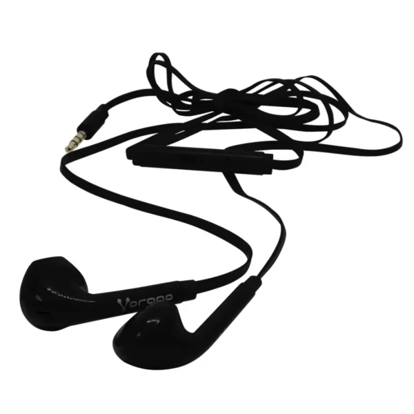 Audífono VORAGO Ep-201 / Alámbrico / Intrauriculares con Micrófono / 3.5mm / Cable 120cm / Negro / AU-365873 - Image 4