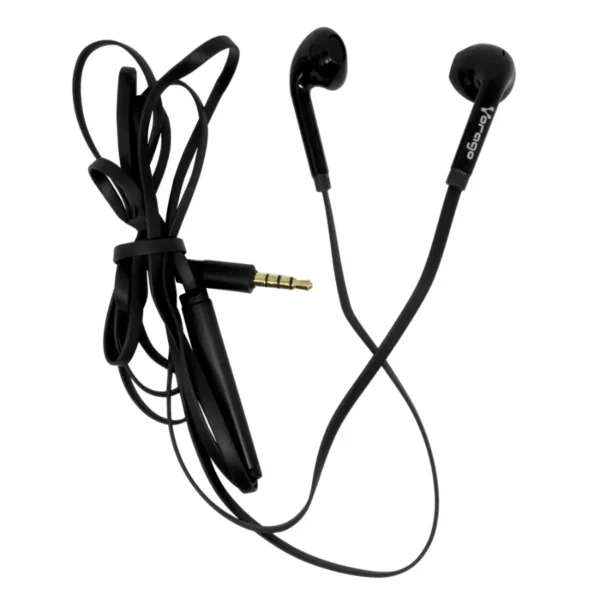 Audífono VORAGO Ep-201 / Alámbrico / Intrauriculares con Micrófono / 3.5mm / Cable 120cm / Negro / AU-365873 - Image 2