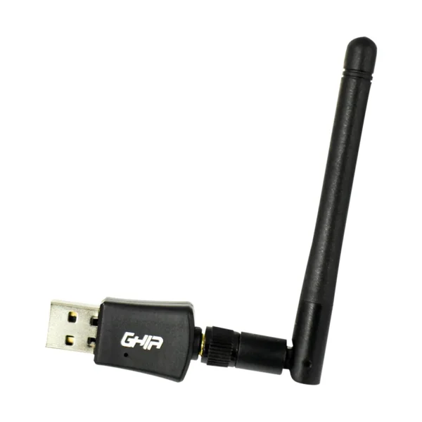 Adaptador Antena Wifi GHIA / Usb 2.0 / Inalámbrico / 300 Mbps / Alta Velocidad / Con Antena / Negro / GNW-U4 - Image 1