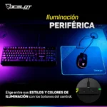 Mousepad OCELOT Gaming OMPR01 / LED / Alámbrico / Usb / 35CM X 25CM / A prueba de derrames de líquido / Negro / OMPR01 - Image 7