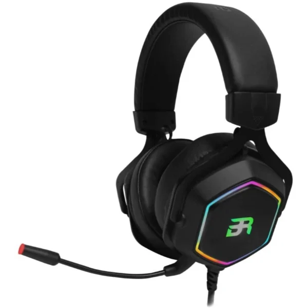 Diadema Balam Rush Gaming Hesix Spectrum RGB 7.1 / Micrófono Desmontable / Conexion Usb / 2.1Metros / Negro - Image 2