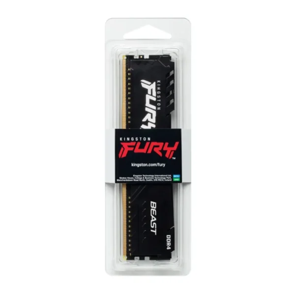 Memoria RAM KINGSTON Fury Beast / 16GB / Ddr4 3200MHz* OC / CL16 / KF432C16BB1/16 / Negro - Image 5