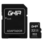 Micro SDHC GHIA GAC-172 / 32 GB / Clase 10 / Con Adaptador / Negro