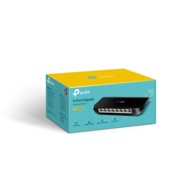 Switch TP-LINK TL-SG1008D / 8 puertos RJ45 a 10/100/1000 Mbps / No Administrable / 16 Gbps / Para Sobremesa / Negro - Image 5