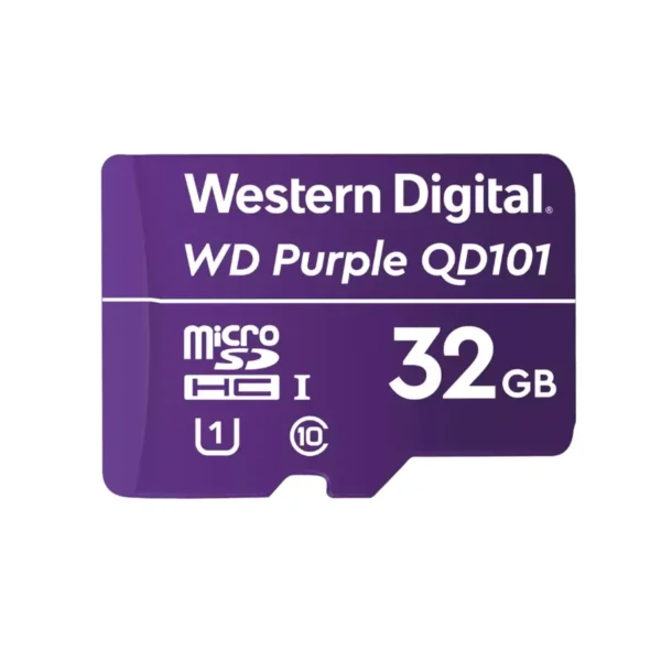 Micro SDHC Western Digital Wd Purple / 32GB / Clase 10 UHS-l, U1 / Morado / WDD032G1P0C - Image 1