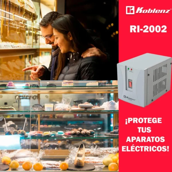 Regulador KOBLENZ / 2500VA/1500W / Luz Led / 1 Contacto / Entrada 90-145V / Blanco / RI-2002 - Image 4