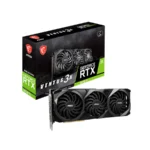Tarjeta De Video MSI GeForce RTX™ 3070 Ti VENTUS 3X 8G OC / 8GB GDDR6X / Núcleos Cuda 6144 / 256bit / Boost Clock 1800MHz / PCI Express® Gen 4 / x1Hdmi, x3Dp / Negro