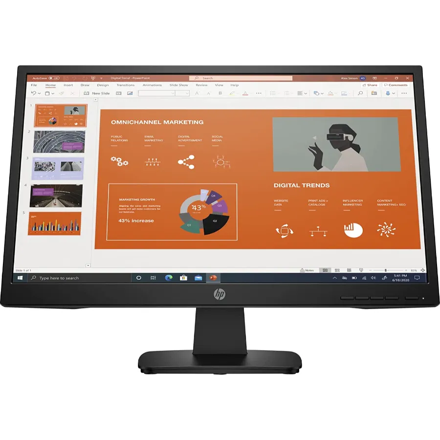 Monitor Led HP P22VA / 21.5” / 1920 X 1080 / 60HZ / 7MS / VA / Hdmi ...