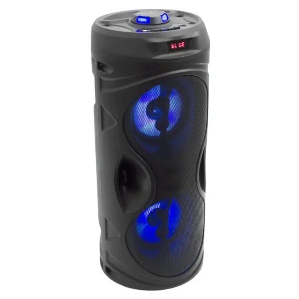 Bocina PERFECT CHOICE Festa Bafle Dual 4” RGB / Inalámbrico / Bluetooth, 3.5mm, Usb, Micro Sd / Negro / PC-112938 - Image 1