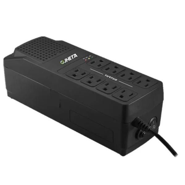 Regulador JHETA AVR-1200 / 1200VA / 600W / 8 Contactos / Negro / 822122-01 - Image 1