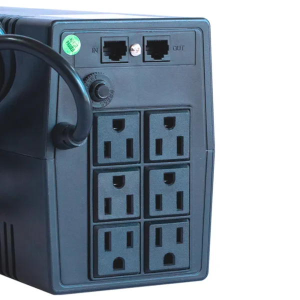 No Break SMARTBITT SBNB800 / 800VA / 400W / 6 Contactos / 25MIN De Respaldo / Negro - Image 6