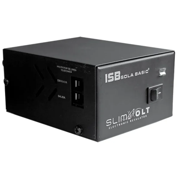Regulador SOLA BASIC SlimVolt / 1300VA / 700W / 4 Contactos / Conectores Telefónicos RJ11 / Negro - Image 1