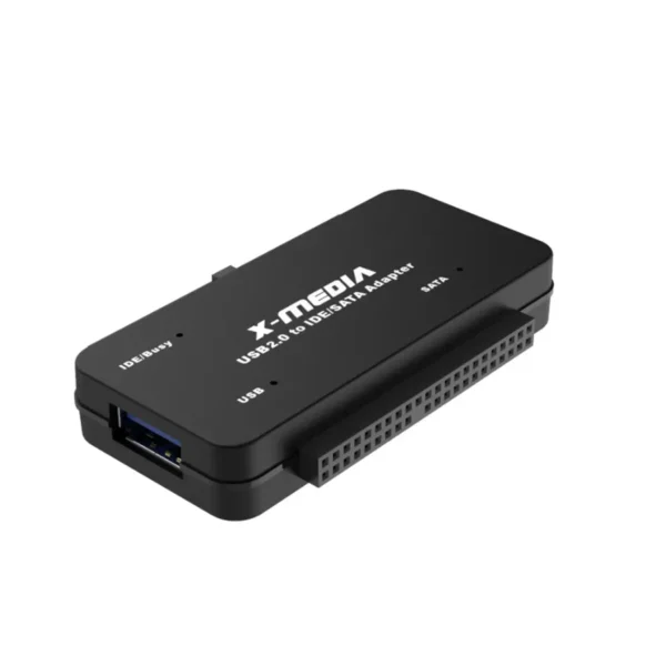 Adaptador X-Media XM-UB2235S / USB 2.0 a Ide/Sata / 480Mbps / AC-DC Adaptador 12V / Negro - Image 1