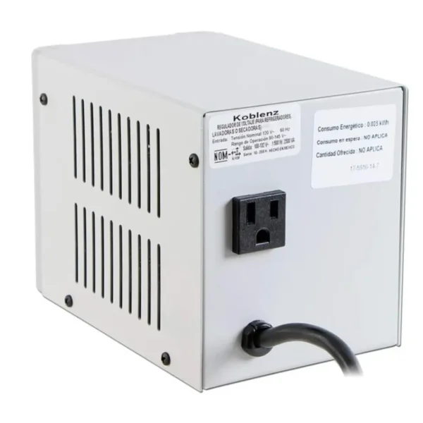 Regulador KOBLENZ / 2500VA/1500W / Luz Led / 1 Contacto / Entrada 90-145V / Blanco / RI-2002 - Image 2