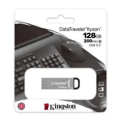 Memoria USB KINGSTON DataTraveler Kyson / 128GB / Interfaz 3.2 Gen 1 / Color Plata