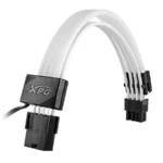 Extensión De Cable XPG Prime ARGB Para GPU / 8 Pines VGA (6+2) / 16 AWG / Dos Alargadores Incluidos / Funda de Fibra Óptica Ultra Densa / Blanco