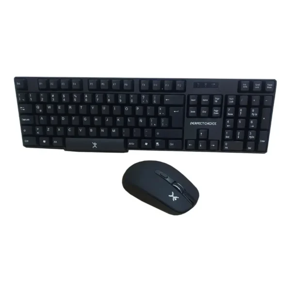 Kit De Teclado Y Mouse PERFECT CHOICE / Antiderrames / Inalámbrico / Nano Usb / 1600Dpi / Negro / PC-200994 - Image 2