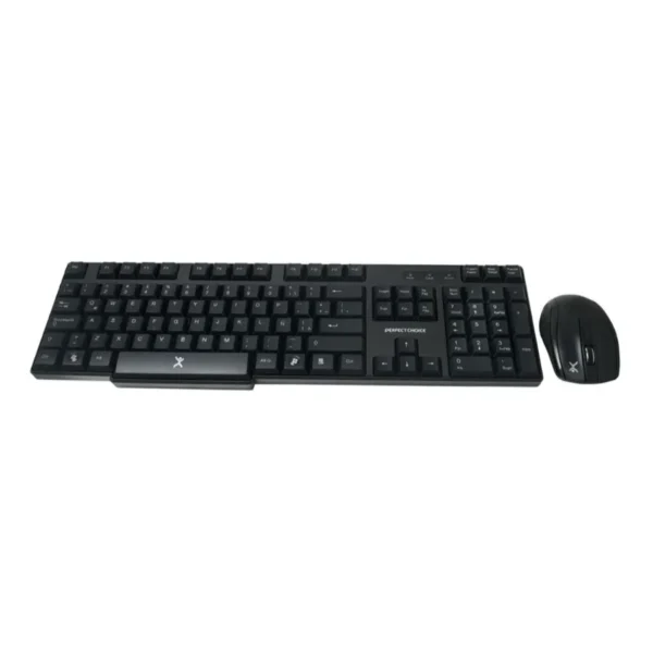 Kit De Teclado Y Mouse PERFECT CHOICE / Antiderrames / Inalámbrico / Nano Usb / 1600Dpi / Negro / PC-200994 - Image 1