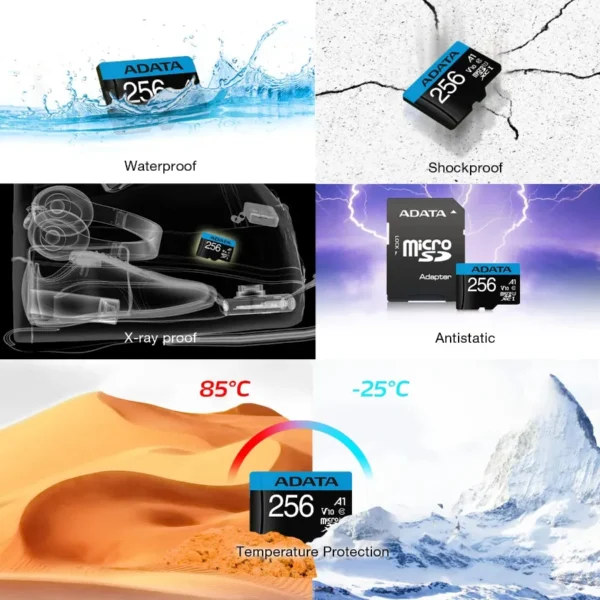 Memoria Adata Micro Sdhc / Sdxc Uhs-I 256gb / Clase 10 A1 100mb / 25mb Seg V10 Con Adaptador / AUSDX256GUICL10A1-RA1 - Image 3