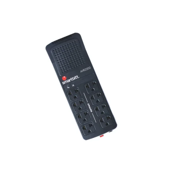 Regulador SMARTBITT R-BITT 2200 / 2200Va / 1100W / 8 Contactos / RJ11 / Indicadores LED / Negro / SBAVR2200 - Image 2