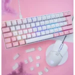 Teclado Mecánico OCELOT  RGB / 60% / Switch Blue / Alámbrico / USB-A, USB-C / Win, Mac, Xbox, Play Station / Español / Blanco Con Rosa - Image 9