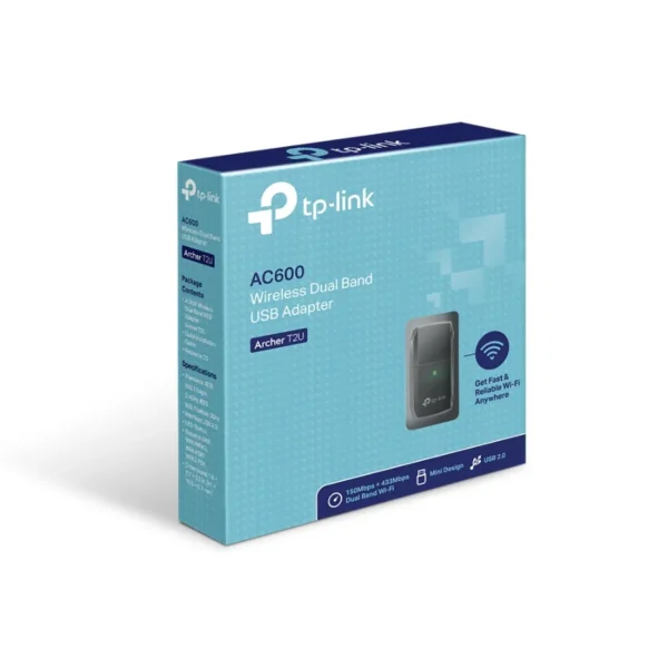 Adaptador Antena Wifi TP-LINK Archer T2u / USB 2.0 / AC600 / Inalámbrico / Doble Banda 5Ghz, 2.4Ghz / Negro / ARCHER T2U - Image 5