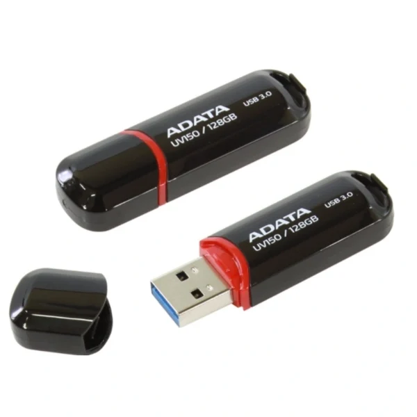 Memoria USB Adata DashDrive UV150 128GB / USB 3.2 / AUV150-128G-RBK / Negro - Image 1