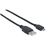 Cable MANHATTAN / Usb 2.0 Tipo A - Micro Usb / 50cm / Negro / 325677 - Image 2