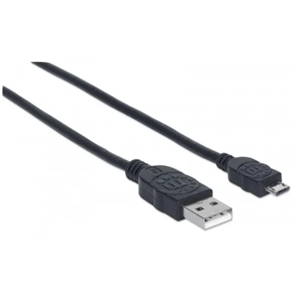 Cable MANHATTAN / Usb 2.0 Tipo A - Micro Usb / 50cm / Negro / 325677 - Image 2