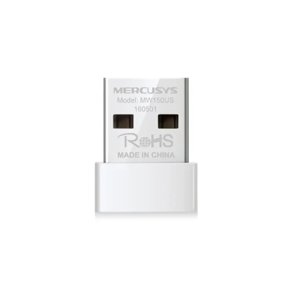 Adaptador Antena Wifi MERCUSYS N150 MW150US / Inalámbrica / 150Mbps / 2.4Ghz / 802.11n / Usb Nano / Blanco - Image 1