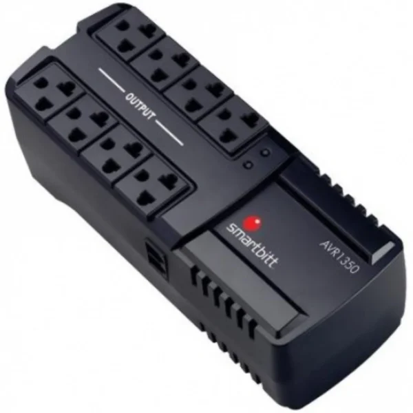 Regulador Smartbitt 1350 Automático / 675 W / 8 Contactos / Protección Telefónica / Supresor De Picos - Image 1