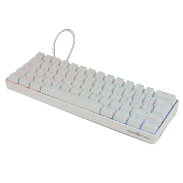 Teclado Mecánico 60% Game Factor KBG560-WH RGB / Teclas Extras Pink Intercambiables / Switch Red / Usb / ANTI-GHOSTING / Español / Blanco - Image 6