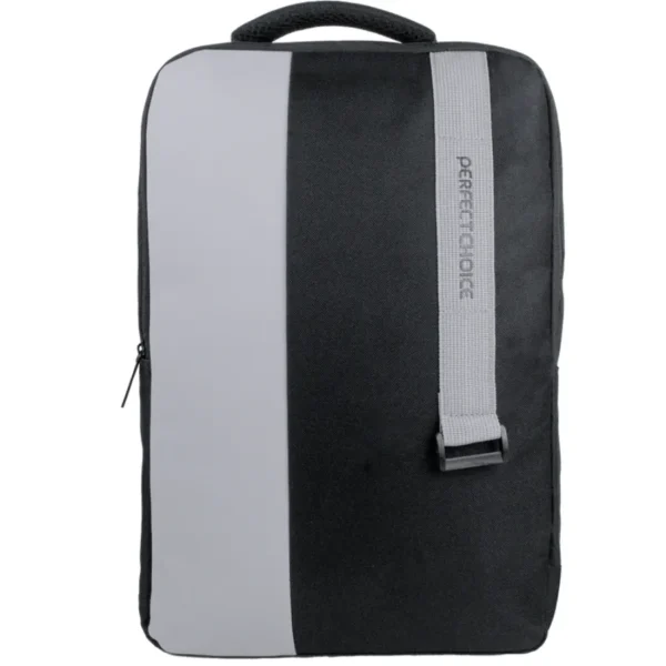 Mochila Para Laptop PERFECT CHOICE Classy / 15.6” / Poliéster / Múltiples Compartimentos / Gris Con Negro - Image 1